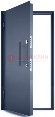 Черная металлическая бронированная дверь ДБ-1 в Раменском