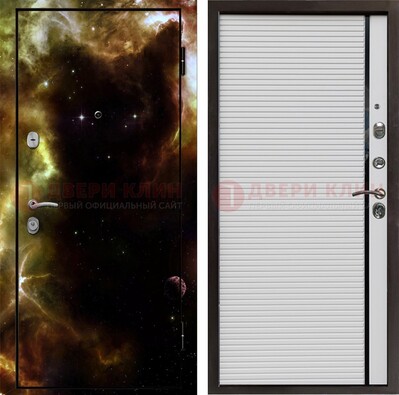 Стальная дверь с фотопечатью космоса ДФ-14 в Раменском