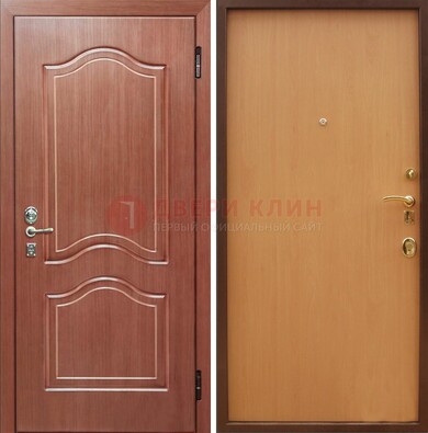 Входная дверь отделанная МДФ и ламинатом внутри ДМ-159 в Раменском