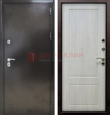 Коричневая железная дверь с МДФ ДМ-170 в Черноголовке