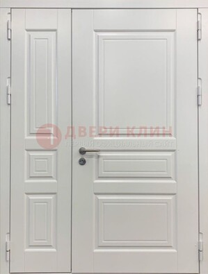 Полуторная светлая металлическая дверь с МДФ ДМ-336 в Раменском