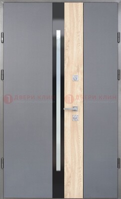 Полуторная металлическая дверь с МДФ ДМ-503 в Раменском