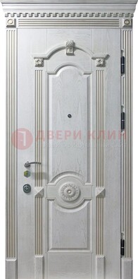 Белая дверь с МДФ ДМ-525 в Раменском