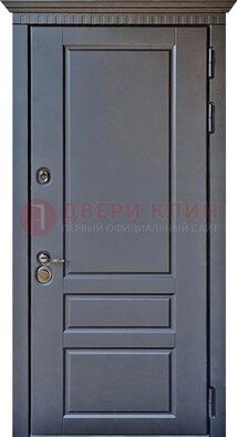 Тёмная входная дверь для коттеджа с МДФ ДМ-528 в Раменском