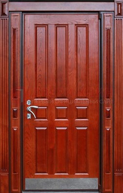 Красная входная дверь для улицы с МДФ ДМ-532 в Раменском