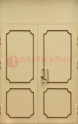 Светлая двухстворчатая дверь для загородного дома с МДФ ДМ-534 в Раменском