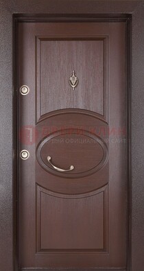 Железная дверь с массивом дуба в стиле классика ДМД-55 в Раменском