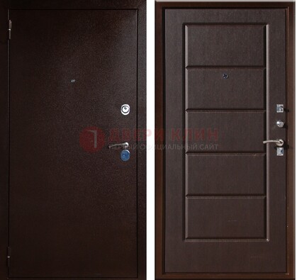 Темная входная дверь с порошковым окрасом ДП-113 в Раменском