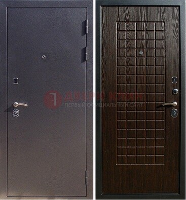 Серая металлическая дверь с порошковым напылением ДП-153 в Раменском
