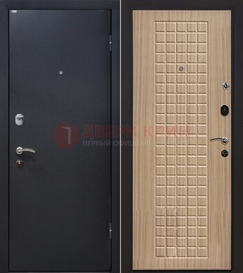 Черная металлическая дверь с порошковым покрытием ДП-157 в Раменском