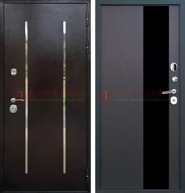 Стальная дверь с порошковым напылением с МДФ и стеклом ДП-230 в Перми
