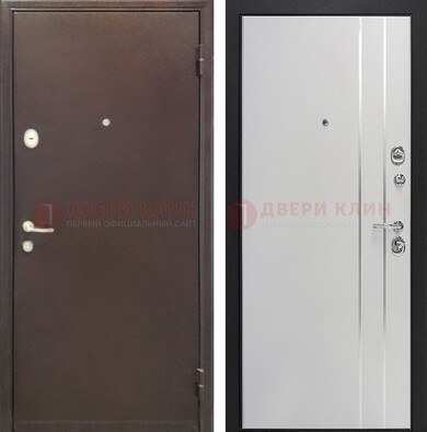 Входная дверь с порошковым покрытием с МДФ с молдингами ДП-232 в Раменском