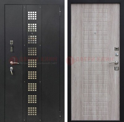 Железная дверь с порошковым покрытием Медный антик/Капучино  ДП-233 в Раменском