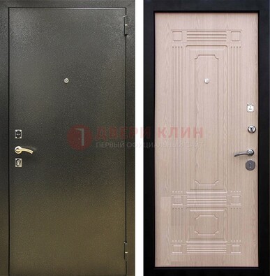 Входная темно-серая дверь с порошковым напылением и МДФ ДП-273 в Раменском