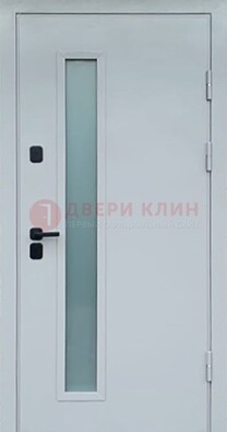 Светлая железная дверь с порошковым напылением ДП-303 в Раменском