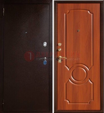 Темная железная дверь с порошковым напылением ДП-46 в Раменском