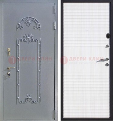 Черная входная дверь с порошковым покрытием ДП-67 в Раменском