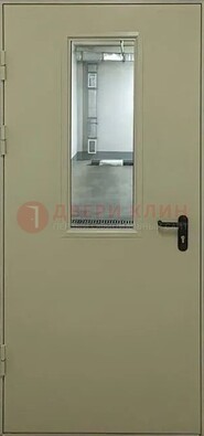 Светлая противопожарная дверь со стеклом ДПП-19 в Раменском