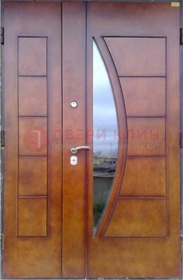 Офисная стальная парадная дверь со вставками из стекла ДПР-13 в Раменском