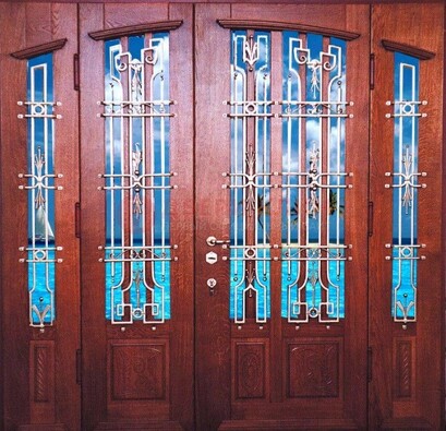Парадная дверь со вставками из стекла ДПР-55 с шумоизоляцией в Раменском