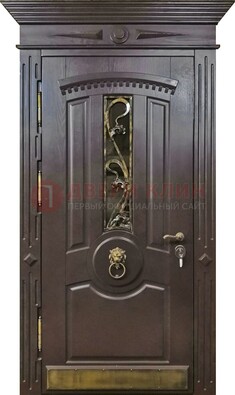 Элитная стальная дверь Винорит стекло и ковка ДСК-267 в Раменском