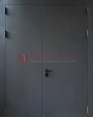 Черная распашная тамбурная дверь Порошок ДТМ-46 в Раменском