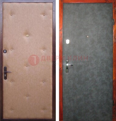 Светлая металлическая дверь с винилискожей ДВ-5 в Раменском