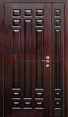 Коричневая металлическая дверь с виноритом ДВТ-20 в Раменском