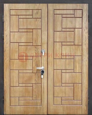 Светло-коричневая стальная дверь с виноритом ДВТ-245 в Раменском