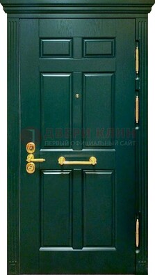 Классическая зеленая дверь с виноритом на улицу ДВТ-248 в Раменском