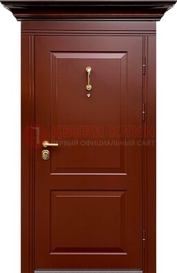 Красная железная дверь винорит для частного дома ДВТ-251 в Раменском