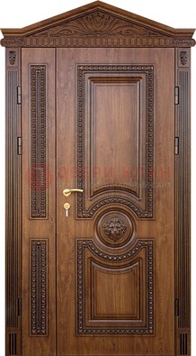 Узорная стальная дверь с виноритом для дома ДВТ-260 в Раменском