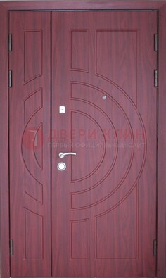 Красная железная дверь с виноритом ДВТ-3 в Раменском