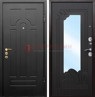 Входная стальная дверь с МДФ Венге и зеркалом ДЗ-56 в Раменском
