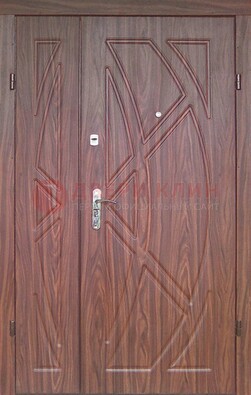 Железная тамбурная полуторная дверь с МДФ ПЛ-7 в Раменском